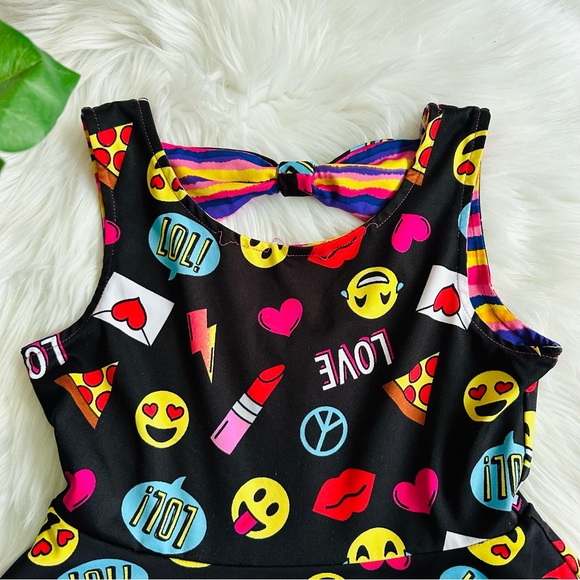 Reversible Fit And Flare Emoji Dress, 12 - Picture 4 of 11